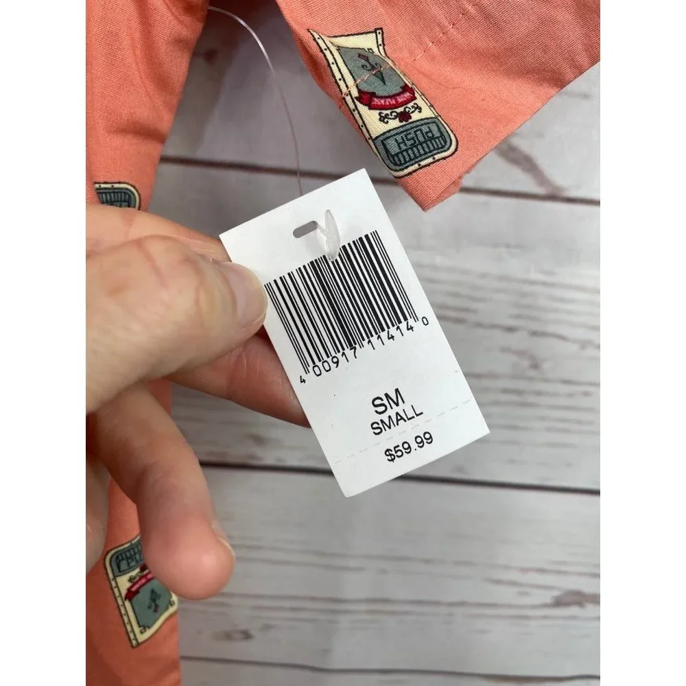 Disney Orange Short Sleeve Button-Down Shirt with Character Print